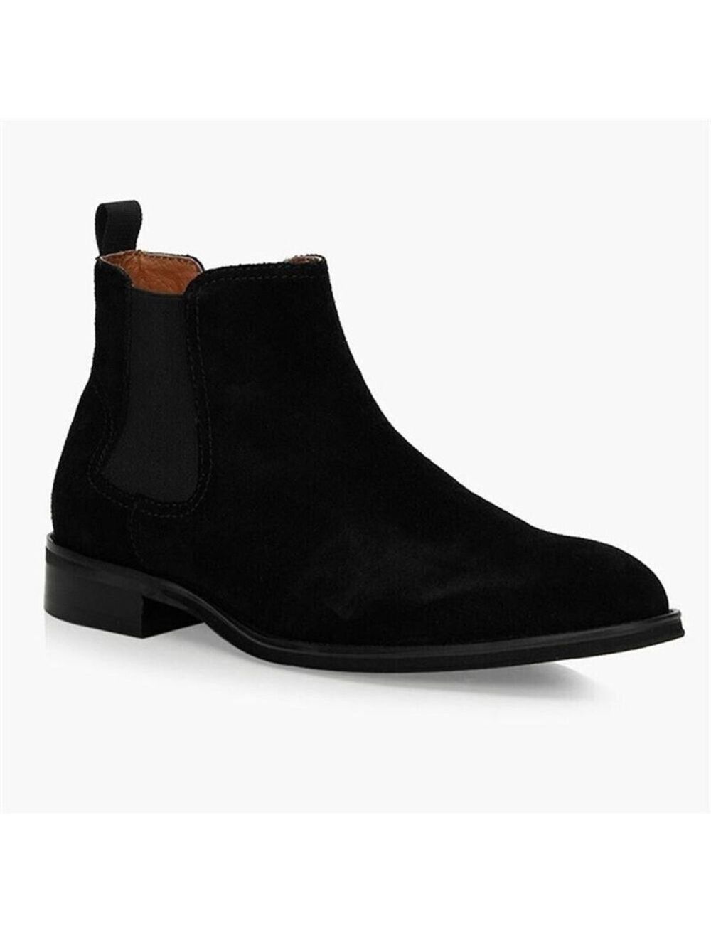 BROWNS VANDAM Men Suede Heeled Chelseas Leather Shoes Size 8